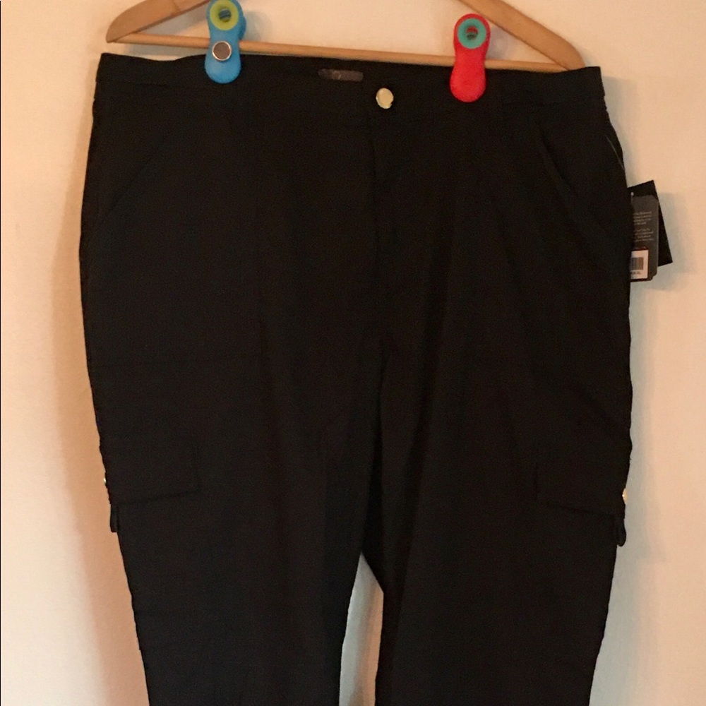 Jaanuu black xl cargo wide leg scrub pants